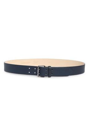 Longchamp Double Hole Leather Belt in Midnight Blue at Nordstrom Rack