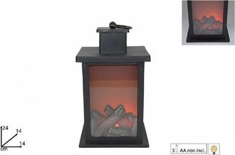 Trade Shop Trade Shop - Lanterna Con Fuoco Led Batteria 14 X 24 Cm