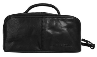 Spikes & Sparrow Kulturbeutel SPIKES & SPARROW, Damen, Gr. B/H/T: 24cm x 11cm x 11cm onesize, schwarz, Leder, vintage, Taschen Kulturbeutel, echt Leder