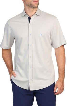 Tailorbyrd Solid Modal Blend Short Sleeve Shirt in Grey at Nordstrom Rack, Size Xx-Large
