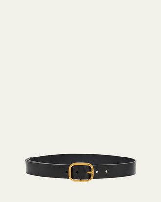 Loewe Buckle Calf Leather Belt
