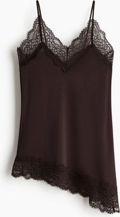 H&M Tr&auml;gertop mit Spitze - Brown