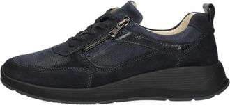 Waldl&auml;ufer Kalea Veterschoenen Laag - Dames - Sneakers - Blauw - 39 EU - Leer - Schoenen
