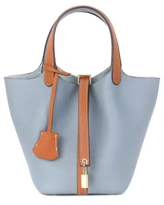 Tiffany & Fred Elegant Pebbled Leather Mini Satchel