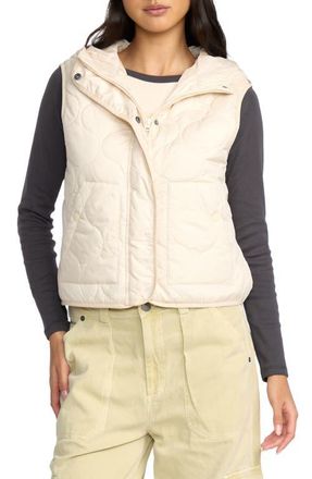 Billabong Cliffs Quilted Vest in White Cap at Nordstrom, Size Small