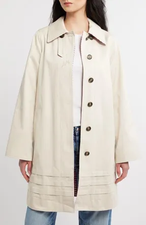 Damson Madder Mercedes Bow Reversible Trench Coat in Red/ecru at Nordstrom, Size 10