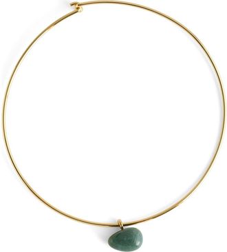 Madewell Semiprecious Wire Choker Necklace in Green at Nordstrom