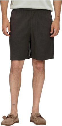 Selected Korte Broeken, Heren, Grijs, S, Linnen, Slhregular-Harvey Linnen Blend Shorts