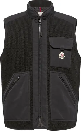 Moncler Moncler Lenevra Down Vest, Men, Black, Size: 1