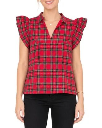 Sail to Sable Ruffle Sleeve Top