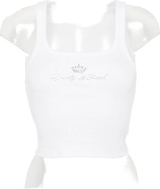 Sporty & Rich Priscila Embellished Tank Top