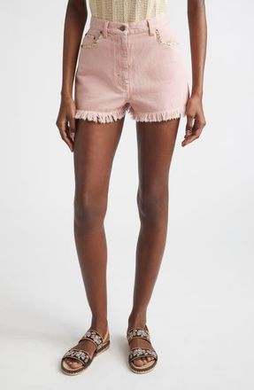 Valentino Cutoff Denim Shorts in Dusty Rose at Nordstrom, Size 29