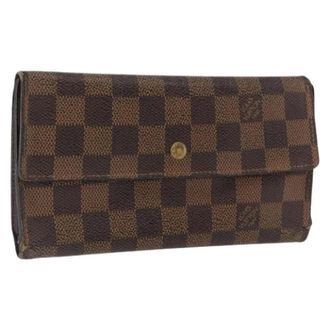 Louis Vuitton Pre-owned Wallets, female, Brown, Size: ONE SIZE Pre-owned Vintage Canvas Wallet