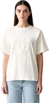 Stine Goya 2243 Light Jersey T-shirt - Dames - T-shirts - Beige - S - Katoen - Tops