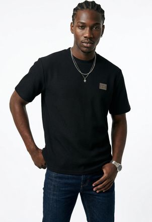 Jack & Jones Kurzarmshirt JACK & JONES JJDAYTONA TEE SS CREW NECK SN, Herren, Gr. XS, schwarz, Jersey, Obermaterial: 58% Polyester, 40% Baumwolle, 2% Elasthan, uni