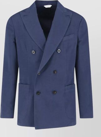 Boglioli double breasted blazer notch lapel long sleeves