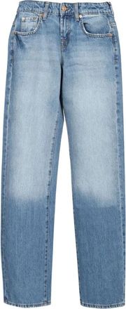 7 For All Mankind Low Straight Jeans - Dames - Regular Fit Jeans - Blauw - W29 - Katoen - Jeans