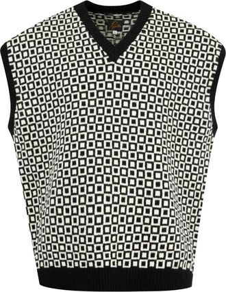 Needles pattern vest - White