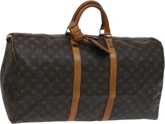 Louis Vuitton Pre-owned Keepall 55 Boston Bag - Dames - Vintage Weekendtas - Bruin - ONE Size - Leer - Vintage