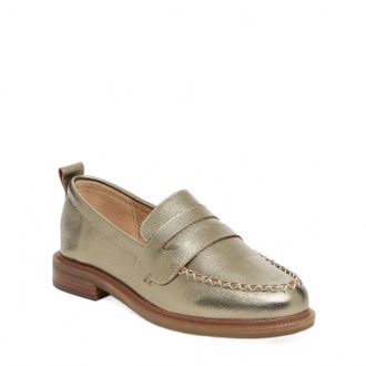 Kelsi Dagger Womens Lens Metallic Loafers In Warm Steel