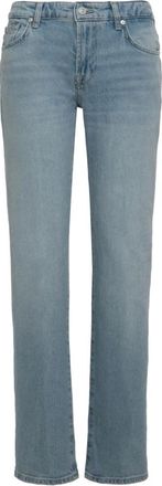 7 For All Mankind Jeans, Dames, Blauw, W27, Katoen, Calie Straight Jeans