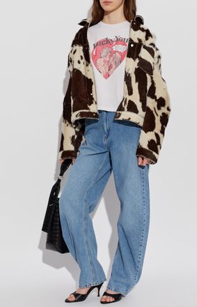 Re/Done T-shirt With Print, Womens, White