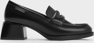 Charles & Keith Penny Loafer Trapeze-Heel Pumps