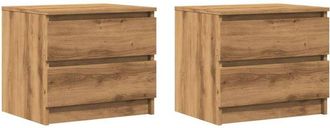 vidaXL Bedside Cabinets 2 pcs Artisan Oak 50x40x43.5 cm Engineered Wood vidaXL