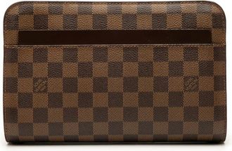 Louis Vuitton Clutch Saint Louis in tela Damier Eb&egrave;ne 2005 - Marrone