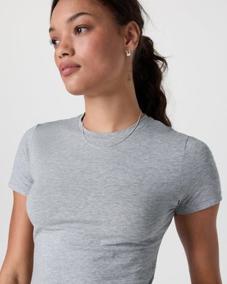 Vuori Clothing Feather Baby T-Shirt | Light Heather Grey | XS, Size Extra Small
