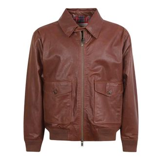 Baracuta Leren Bomberjack - Heren - Jassen - Bruin - Maat: XS Leer