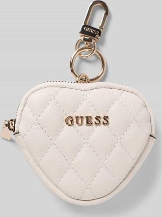 Guess Schl&uuml;sselanh&auml;nger in Herzform mit Karabiner in Offwhite, Gr&ouml;&szlig;e 1