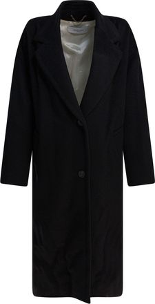 Golden Goose Single-Breasted Cocoon Coat Jackets And Coats Nero-Donna