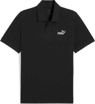 Puma Klassiek poloshirt met logo voor heren (Zwart)