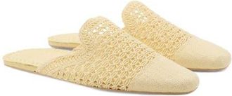 Mango Crochet Indoor Mule Slipper in Pastel Yellow at Nordstrom, Size 7.5Us