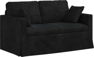vidaXL Sof&aacute; Negro 138 X 78 X 80 Cm Terciopelo Vidaxl