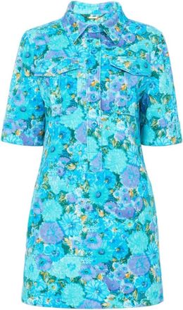 Chlo&eacute; Dames, Jurken, Blauw, Maat: 2XS Katoen