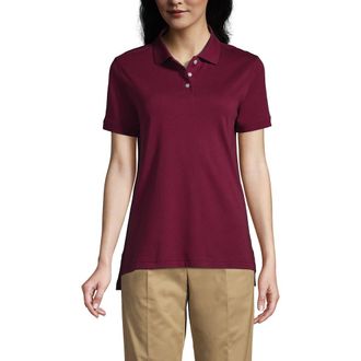 Lands End School Uniform Short Sleeve Interlock Polo Shirt in Burgundy at Nordstrom, Size X-Large