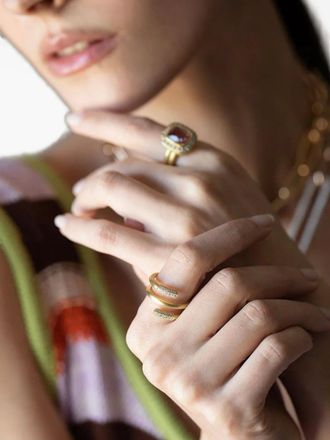 Leigh Maxwell Jewelry 18K yellow gold Amani Spring diamond ring - women - Metal - 7