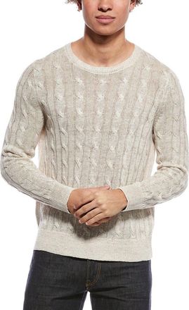 Brooks Brothers Linen Cable Crewneck Sweater