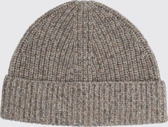 Aspesi Cappello beanie in lana a costine con risvolto