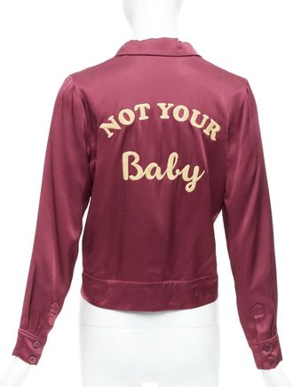 Reformation Not Your Baby Embroidery Crop Jacket