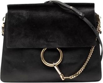 Chlo&eacute; Pre-owned Cross Body Bags, female, Black, Size: ONE SIZE Pre-owned Faye Crossbody Bag