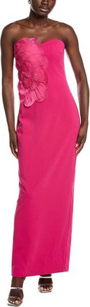 Badgley Mischka Flower Applique Gown