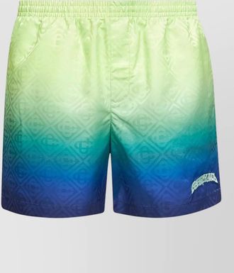 Casablanca monogram logo swim shorts gradient pattern