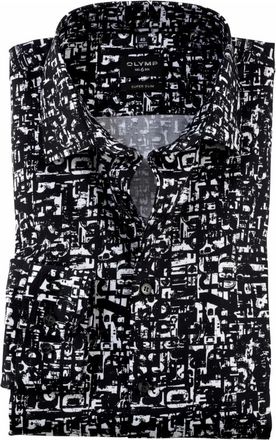 Olymp Olymp, Heren, Overhemden, Zwart, Maat: L