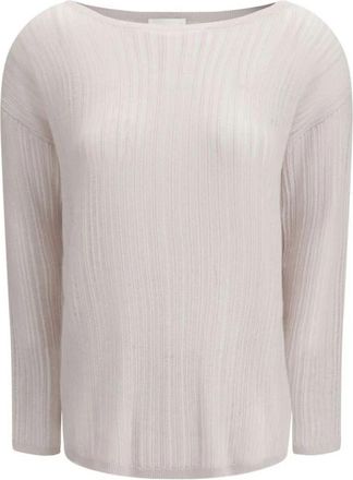 Allude Trui met ronde hals - Dames - Cashmere truien - Wit - M - Kasjmier - Truien & Vesten