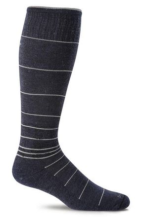 Sockwell Circulator Compression Socks in Black Stripe at Nordstrom, Size Xx-Large