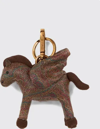 Etro Portachiavi a forma di animale in cotone spalmato con stampa Paisley