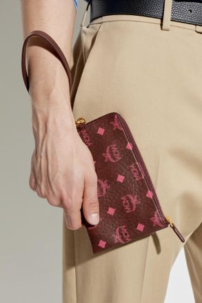 MCM Monogram Pouch, Mens, Brown